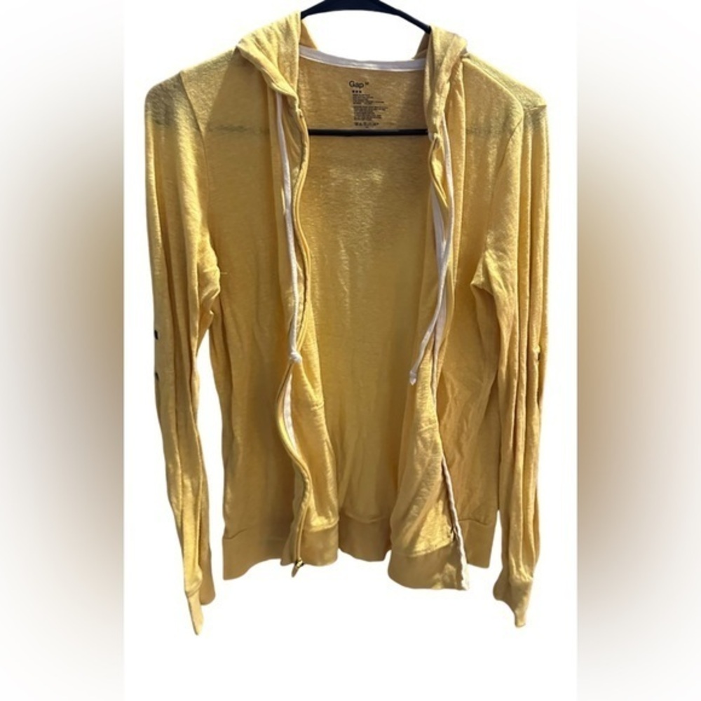 GAP Yellow Zip Up Medium Sweater